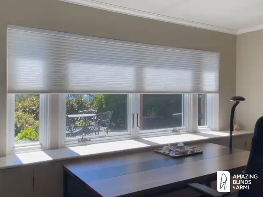 Effortless Smart Motorized Honeycomb Shades On Perkins Ln W In Magnolia, Seattle, WA